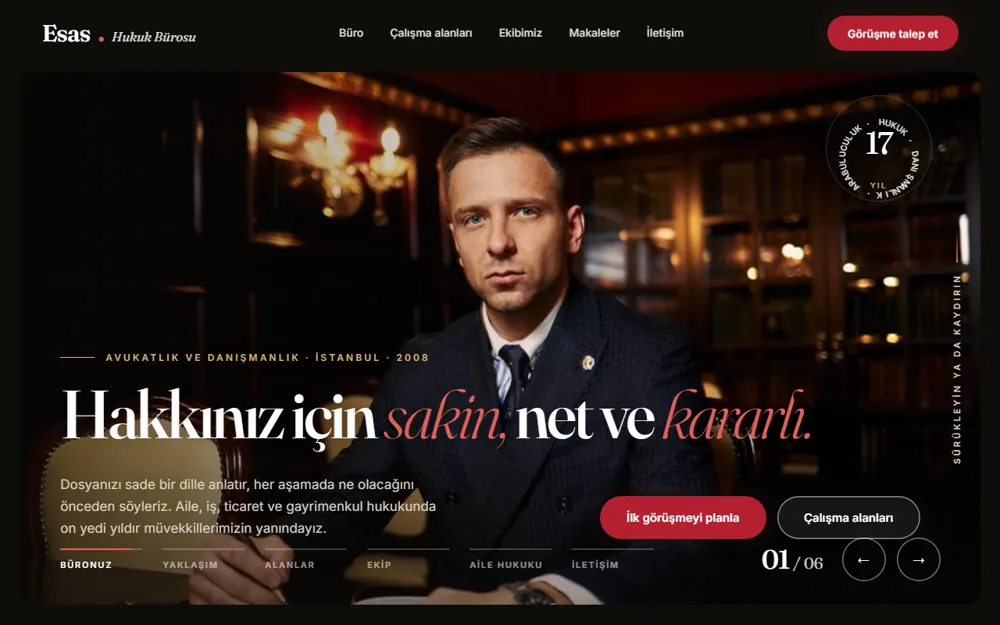 Esas Webdesign-Vorlage, Startseite