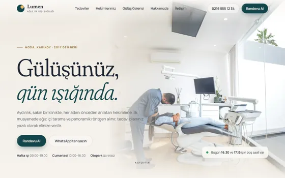 Lumen Webdesign-Vorlage, Startseite