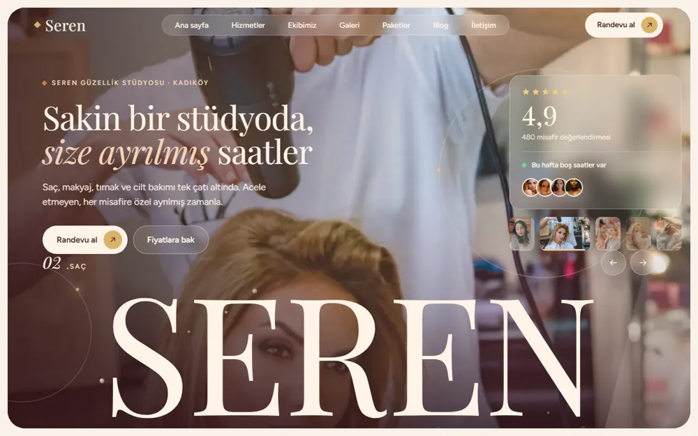 Seren Webdesign-Vorlage, Startseite