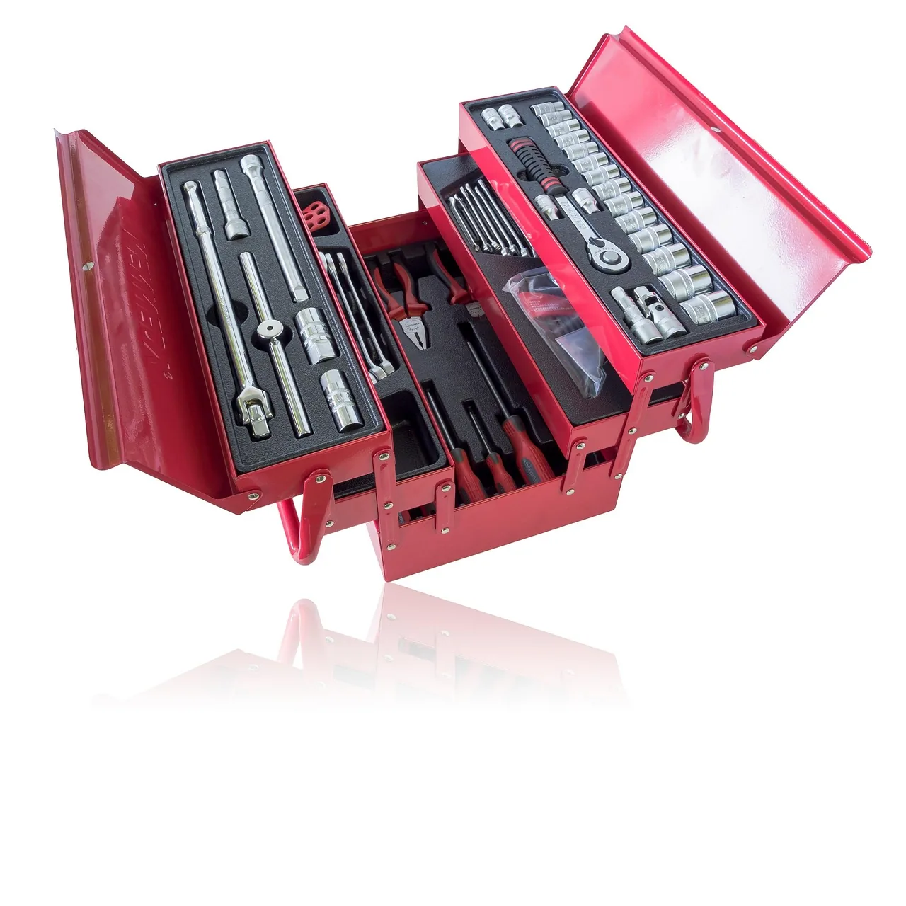 Open red toolbox